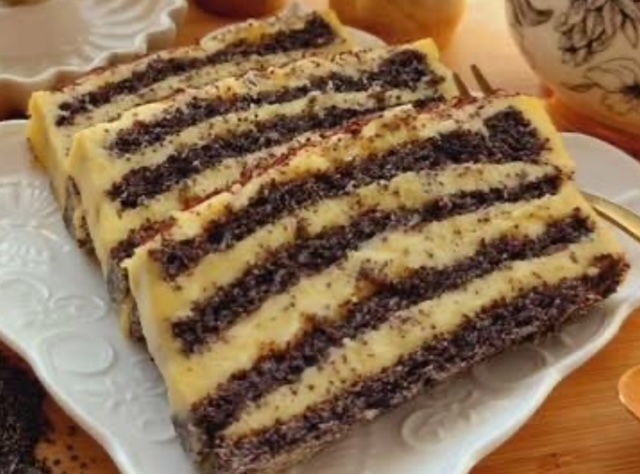 ванил мак торта