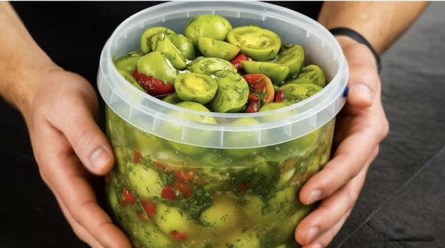 маринирани залени домати