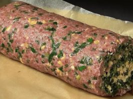 Највкусниот ролат од мелено месо со фил од спанаќ и печурки…Прсти да излижеш!