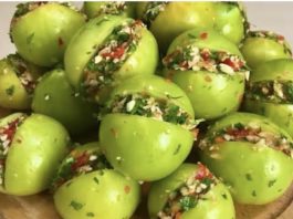 Полнети зелени домати…Најубавото мезе за со ракија…