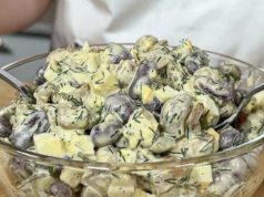 Ресторанска салата со печурки и грав…Едноставна и многу вкусна, како прилог или самостоен оброк