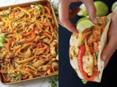 Пилешки фахити во рерна од една тава – готови за 30 минути