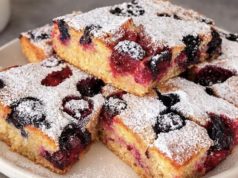 Посен овошен колач на вода – мек и сочен десерт без масло (лесен домашен рецепт)