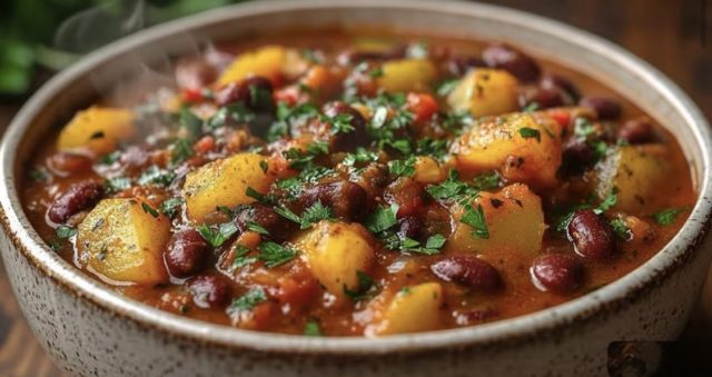 гулаш со компири и грав