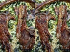 Сочно печено јагнешко со ориз, спанаќ и млад кромид – традиционален рецепт за Велигден