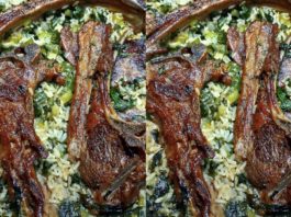 Сочно печено јагнешко со ориз, спанаќ и млад кромид – традиционален рецепт за Велигден