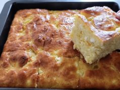 Магична пита без кори и без месење – мека како облак meka pita so sirenje bez mesenje